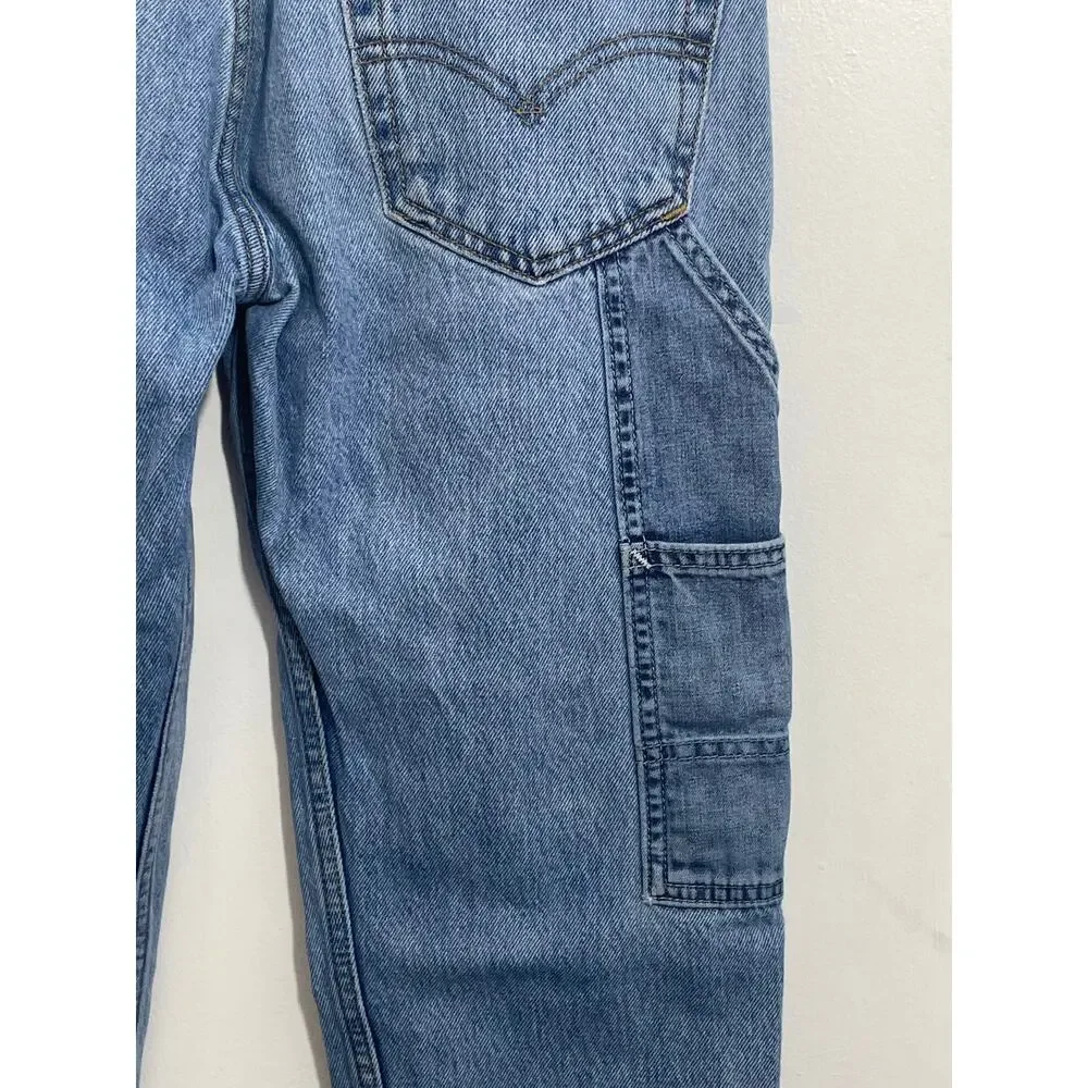Levi's 502 Carpenter Jeans Size 29 High Rise Patchwork Grunge Skater Baggy